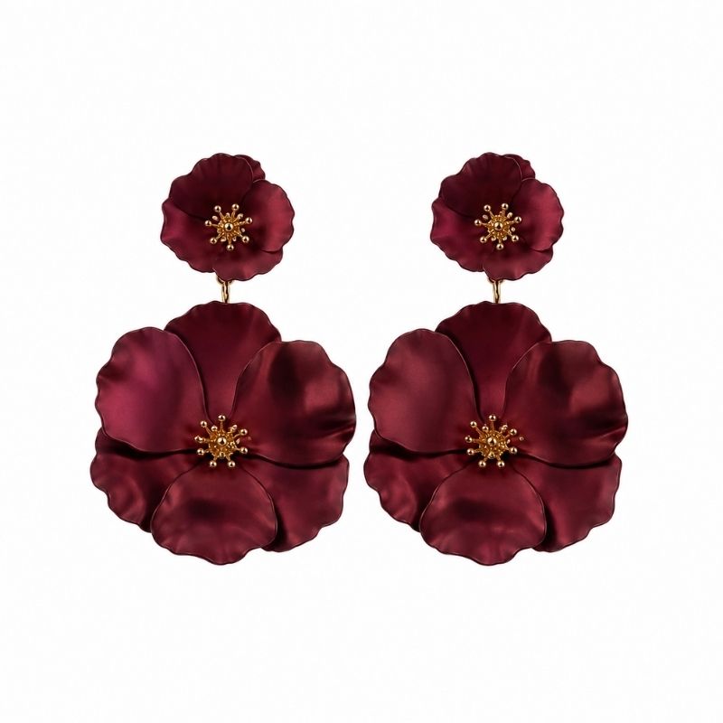 Multicolor Flower Drop Earrings