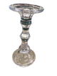 SHORT GLASS CANDLE HOLDER 9.25"