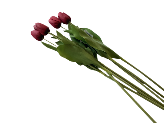 RED REAL TOUCH SINGLE TULIP