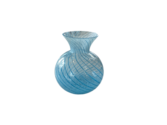 BUD VASE AQUA STRIPEvt