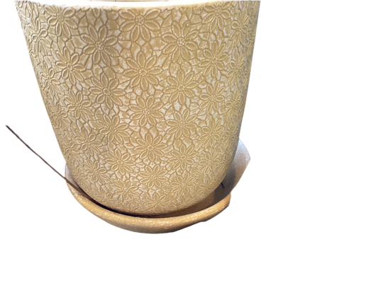 PLANTER MARGUEITE ROUND PLANTER YELLOW