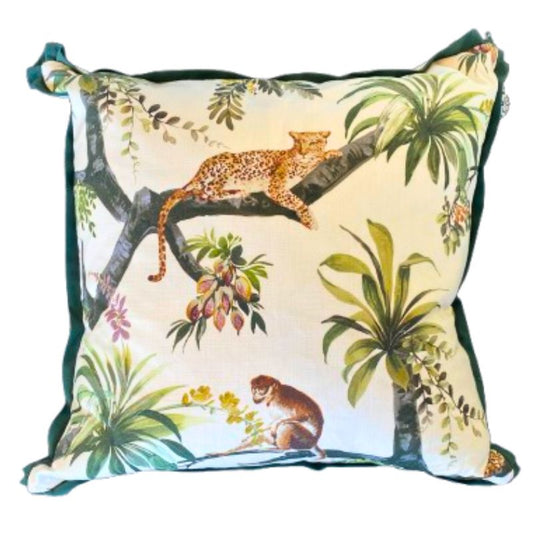 Kitty Natural Throw Pillow